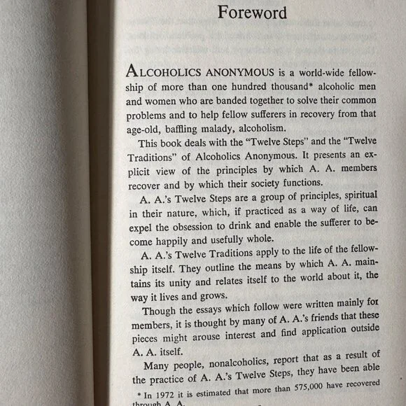 Twelve Steps Twelve Traditions Book Alcoholics Anonymous AA Eleventh Print 1972 - Picture 12 of 16